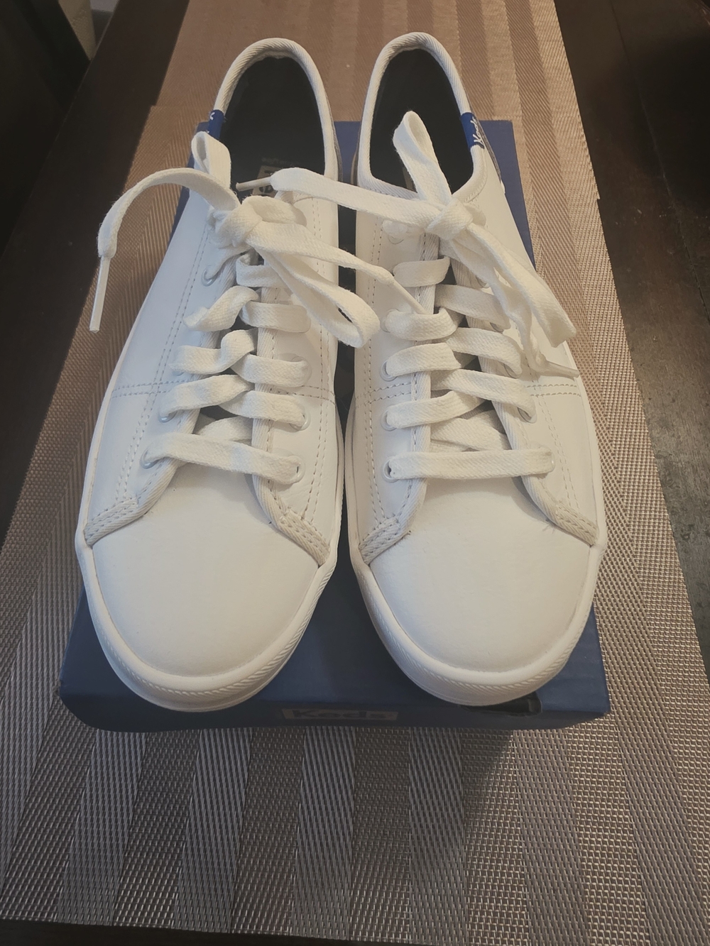 Keds White Low-Top Women's Leather Sneakers